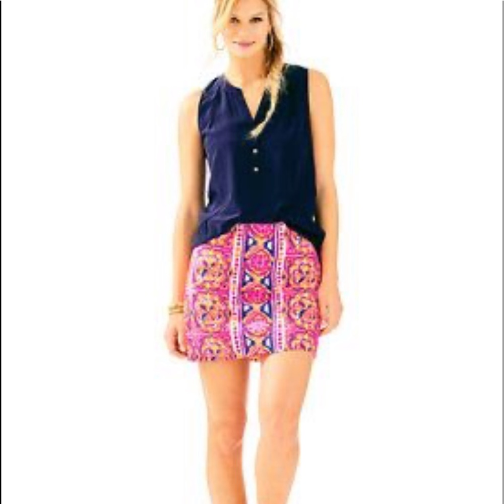Pink Fusion Rock House Marigold Knit Skort.”
